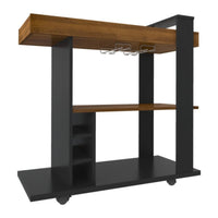 Naples Breakfast Bar/Drinks Cart - Black & Pine