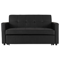 Astoria Sofa Bed - Black Faux Leather