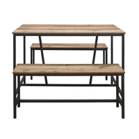 Urban Rustic Dining Table & Bench Set