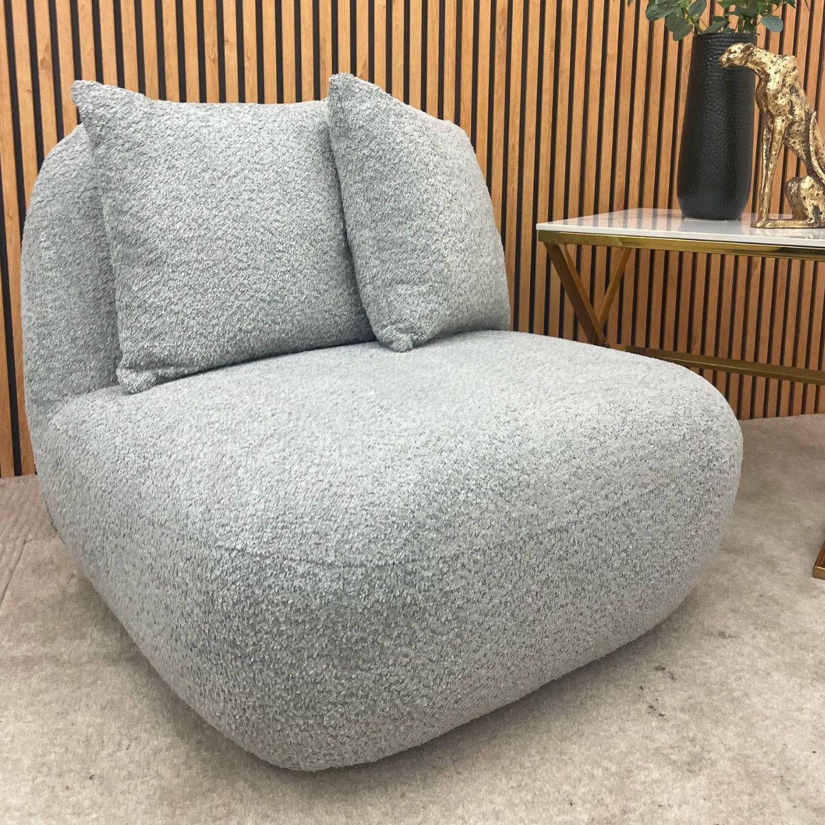Miami Accent Boucle Swivel Chair