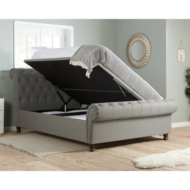 Castello Super King Side Ottoman - Grey