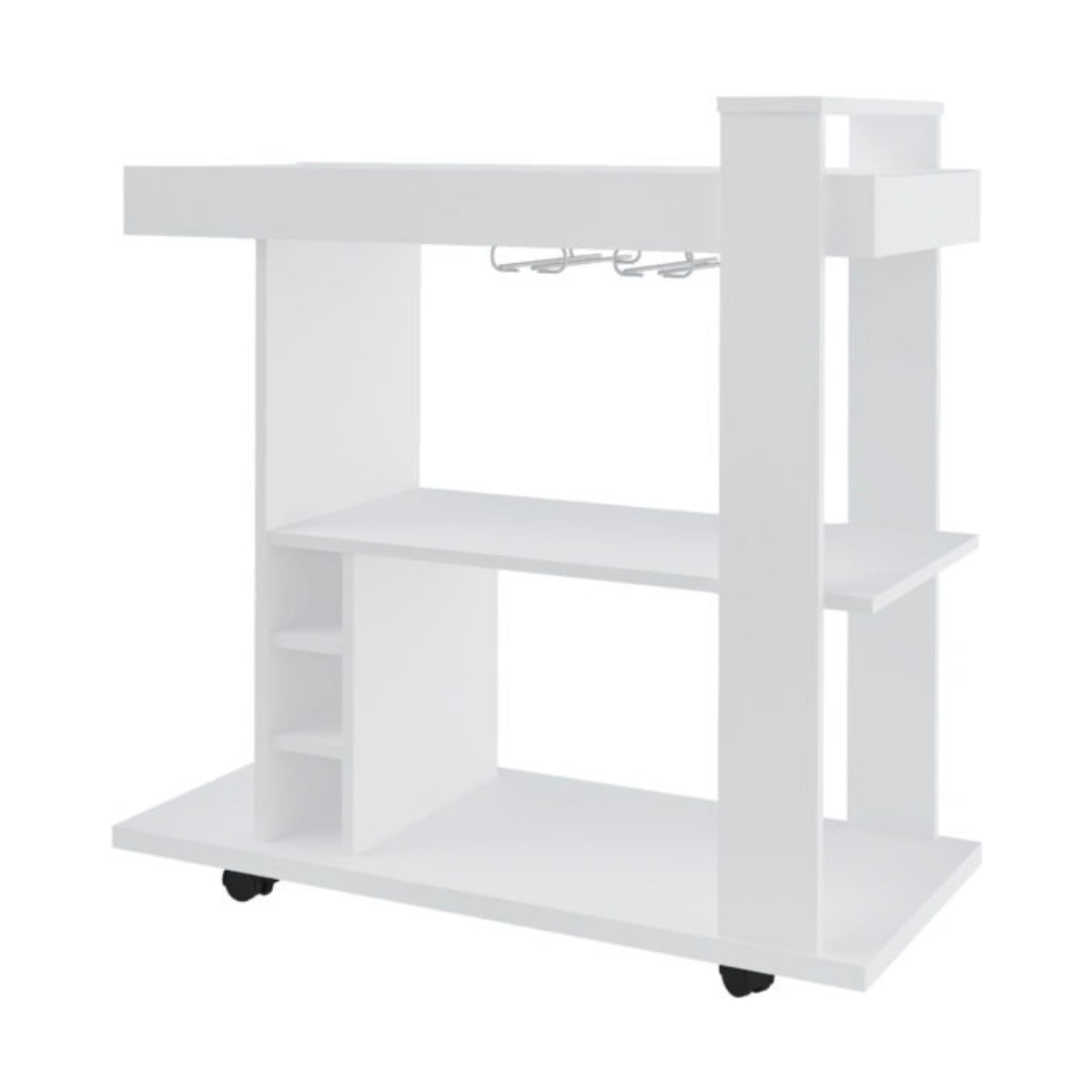 Naples Breakfast Bar/Drinks Cart - White