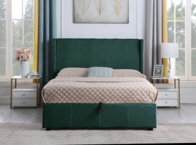 Amelia 5ft King Size Velvet Bed With Storage