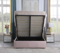 Amelia 5ft King Size Velvet Bed With Storage