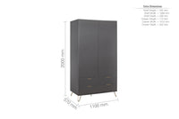 Arlo 2 Door 2 Drawer Wardrobe