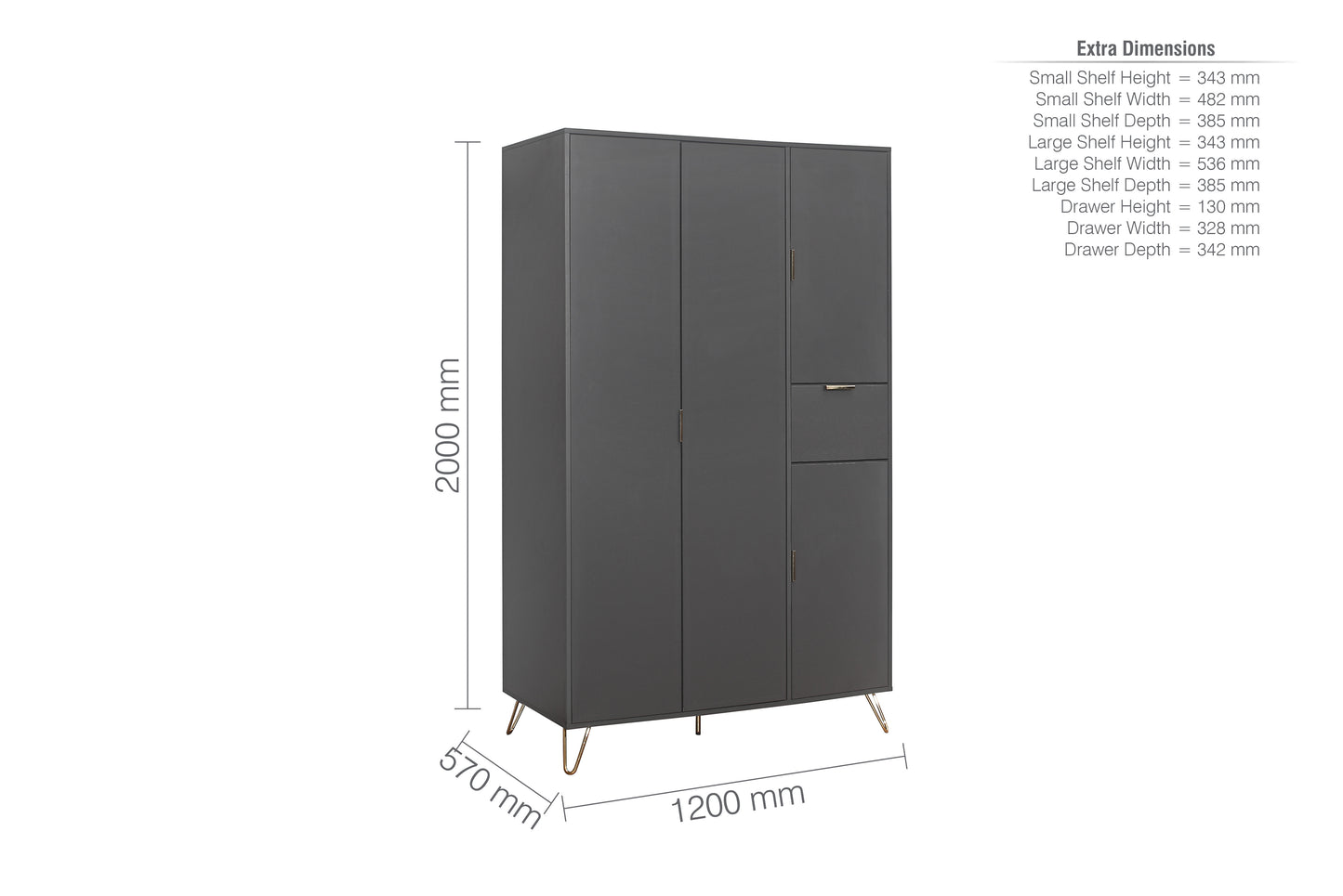 Arlo 4 Door Wardrobe