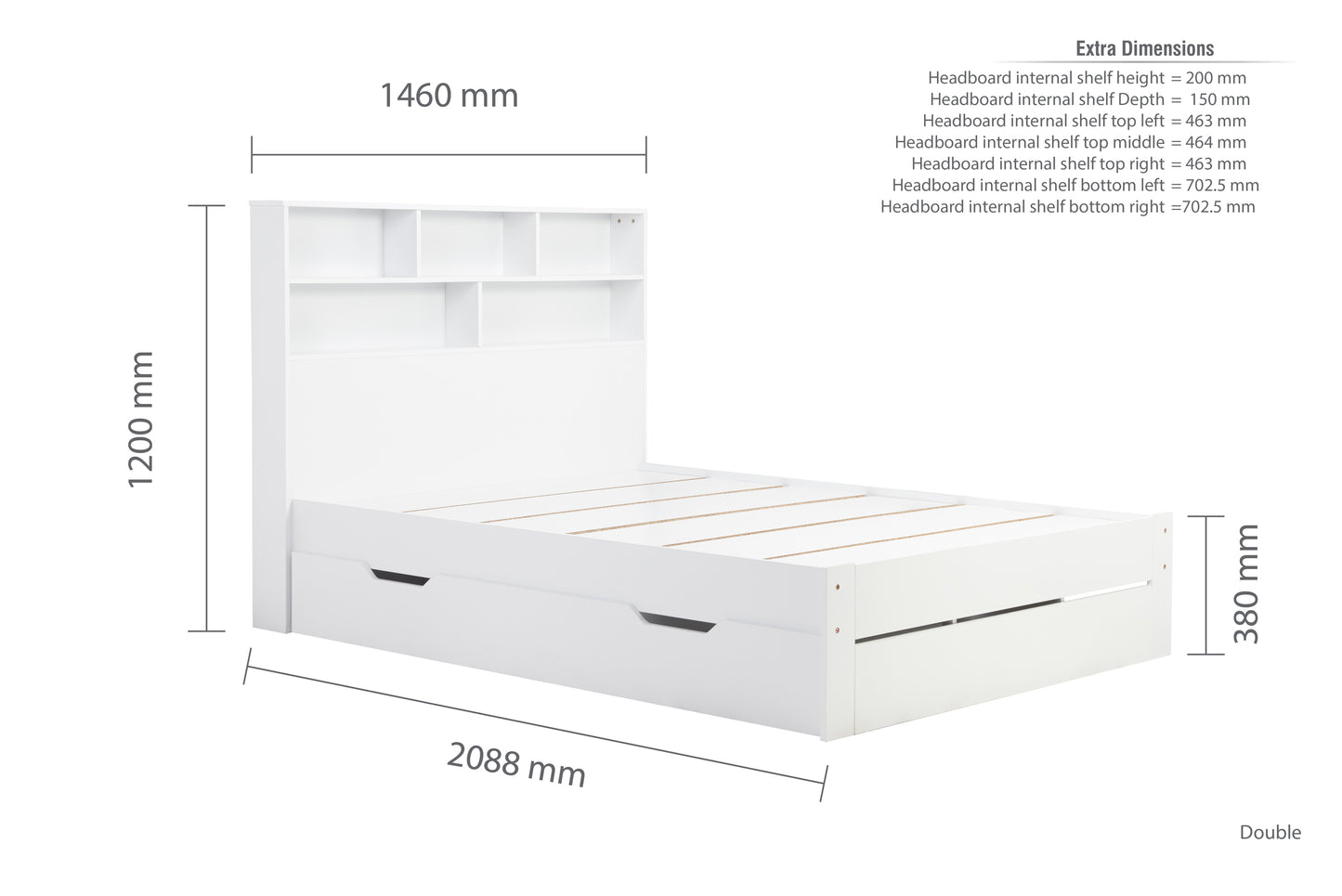 Alfie 4ft6 Double Storage Bed