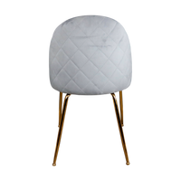 Velvet Grey Dining Chairs - Gold Legs (set of 2)