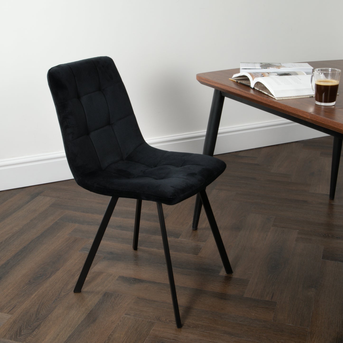 Squared Black Dining Chair (set of 2)