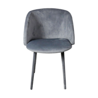 Velvet Covered Grey Dining Chair (set of 2)