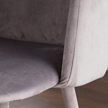 Velvet Covered Grey Dining Chair (set of 2)