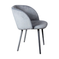 Velvet Covered Grey Dining Chair (set of 2)