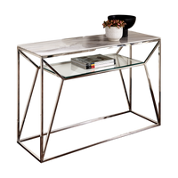 Marble Glass Console Table