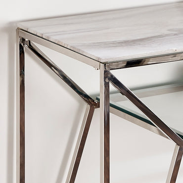 Marble Glass Console Table