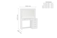 Chloe 7 Drawer Dressing Table