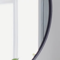 Black Manhattan Round Mirror - Medium