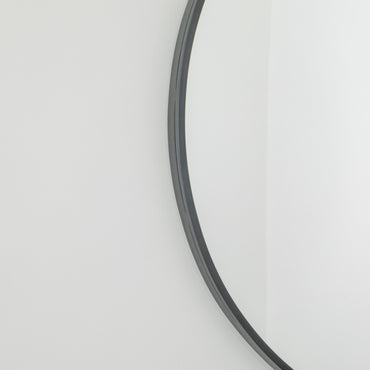 Manhattan Round Mirror Grey (80cm)