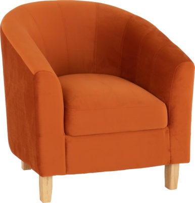 Velvet Tempo Tub Armchair