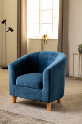 Velvet Tempo Tub Armchair