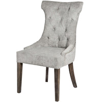 Silver High Wing Ring Backed Dining Chair