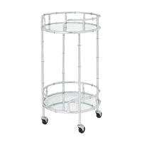 Silver Round Drinks Trolley