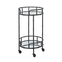 Black Round Drinks Trolley